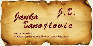 Janko Danojlović vizit kartica